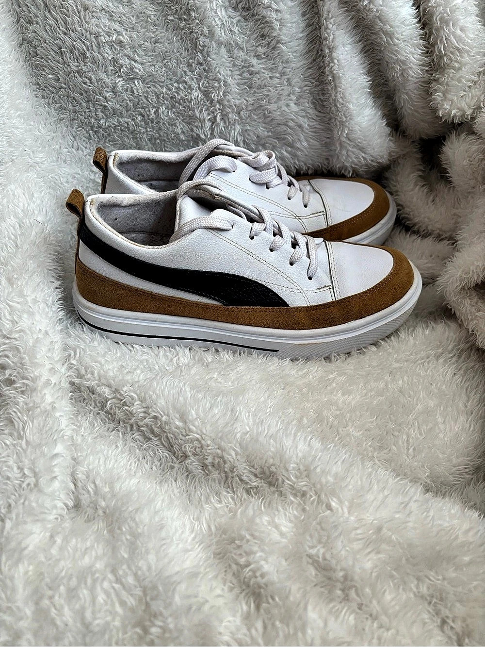 Michael Kors Color Block Sneakers White & Brown